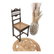 Old style ebony wooden chair