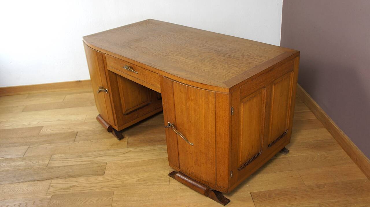 Bureau Art-Déco galbé 1930-1940