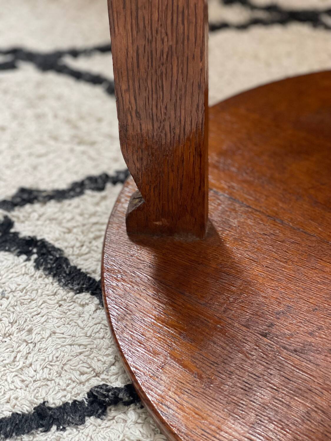 Art deco oak pedestal table