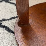 Art deco oak pedestal table