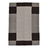 8x10 Contemporary Gray Black Vintage Kilim Rug, 225x325Cm