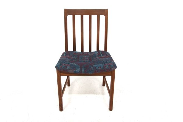 Set de 4 chaises scandinave en noyer, Karl Erik Ekselius, JOC, Suède, 1960