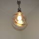 Vintage Murano Glass Globe Pendant Ceiling Light Amber Wave Mazzega Style