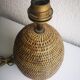 Lampe en moelle de rotin