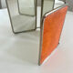 Antique Art Deco triptych barber mirror from the 1920s/30s – leather covering o