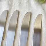6 vintage stainless steel knives made in France