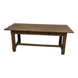 1950s farmhouse table in oak and walnut