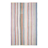 Tapis vintage turc Oushak fait à la main en laine et coton rose 211x341