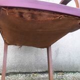 Bridge chair in red skai