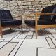 Paire de faureuil Scandinave cuir 1970"