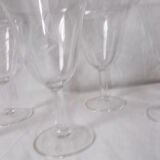 Set de 6 anciens verres à vin à décor