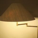 Lampadaire à bras pivotant multi-réglable en laiton Walter von Nessen, États-Unis, années 1960