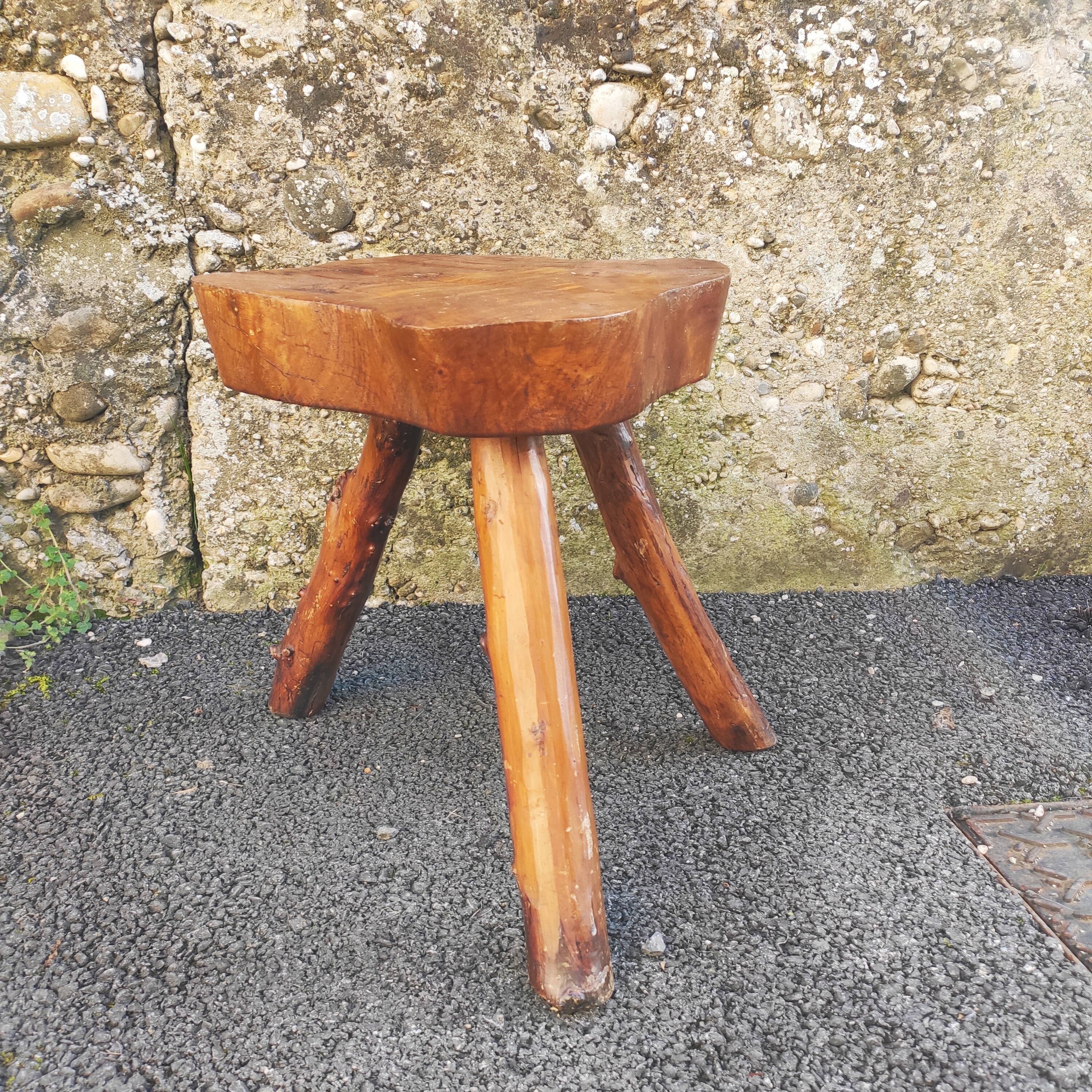 Brutalist tripod stool