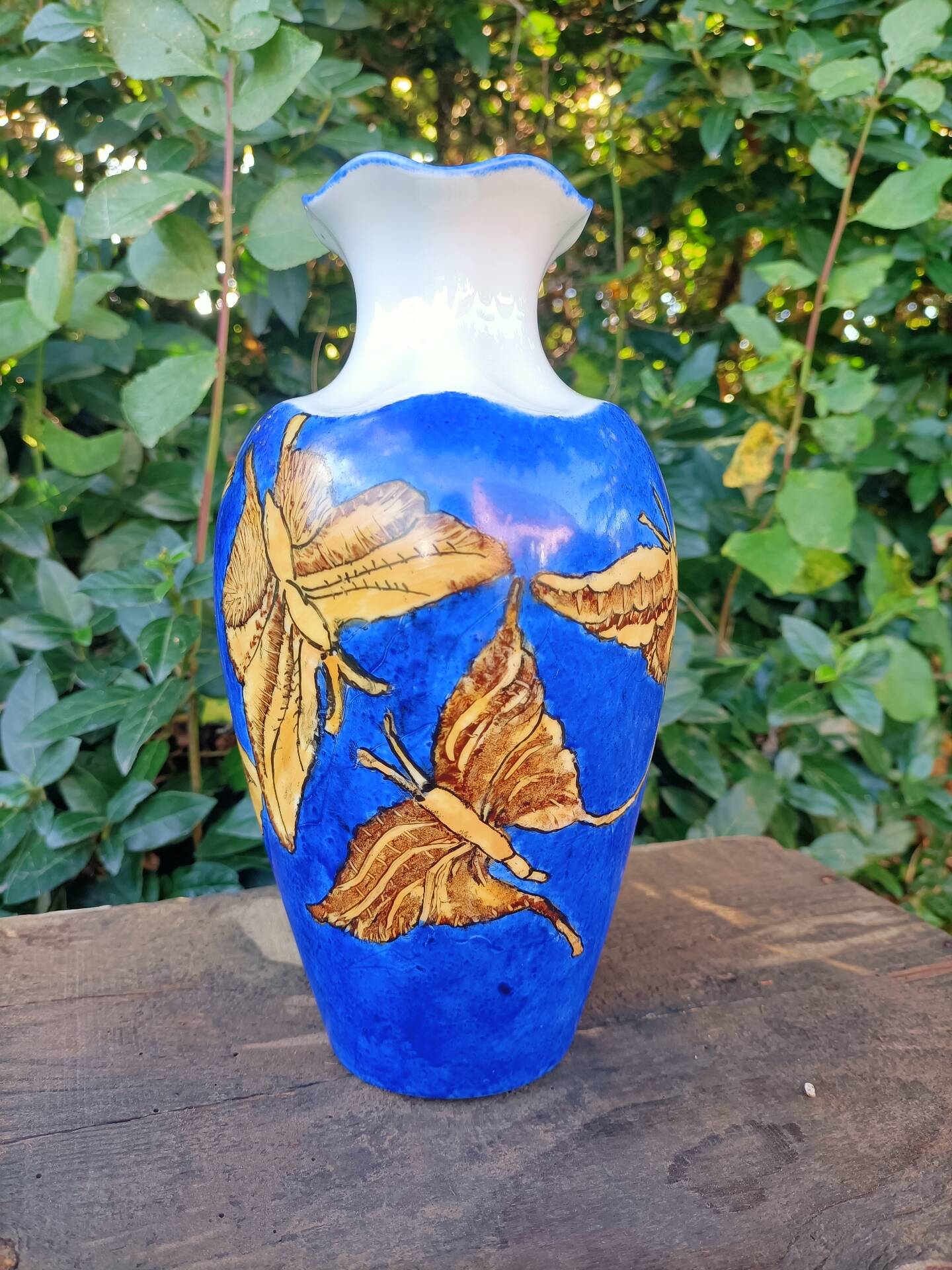 Vase Butterflies Limoges France