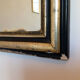 Miroir Louis-Philippe noir et doré - 73 X 52 cm