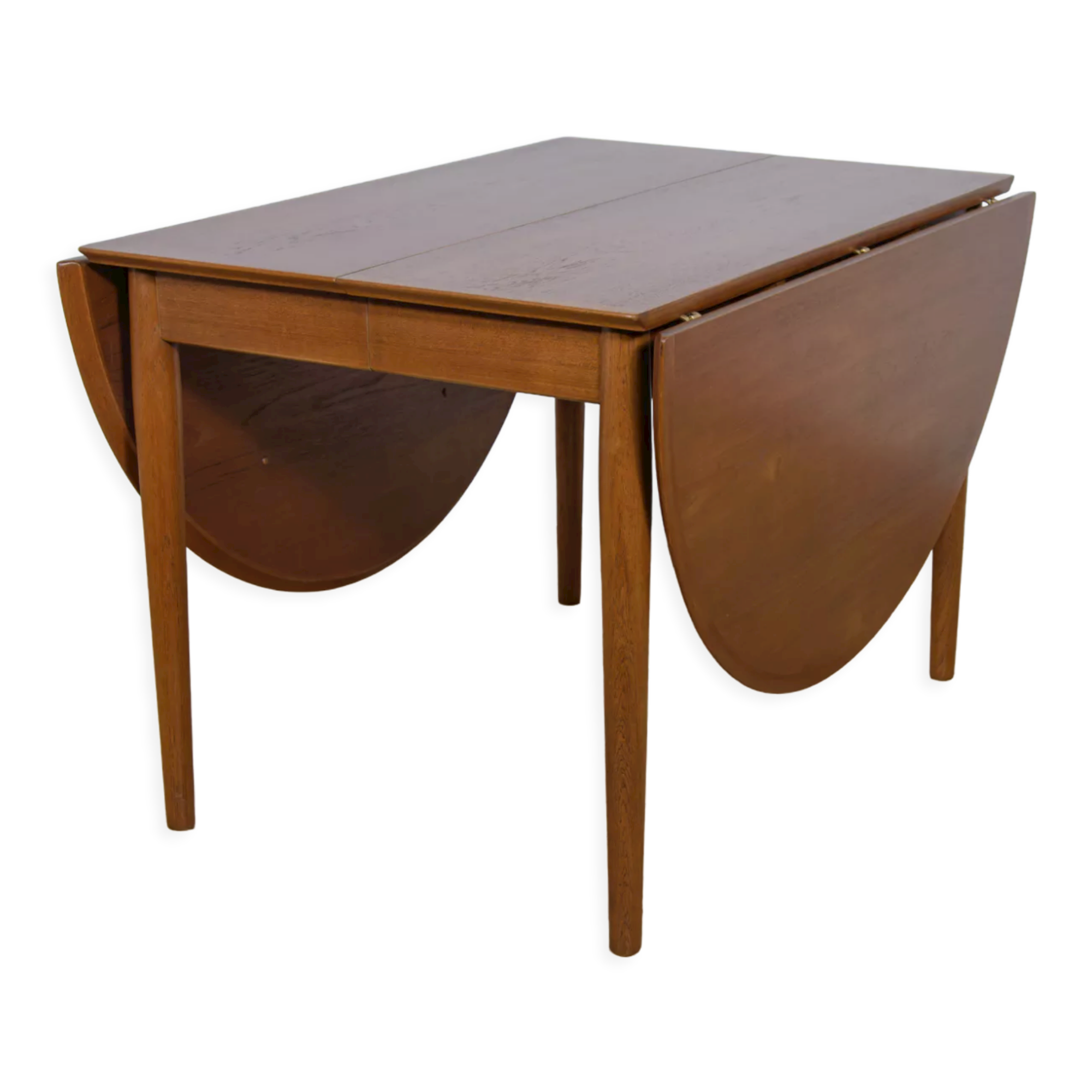 Table à manger extensible en teck, années 1960