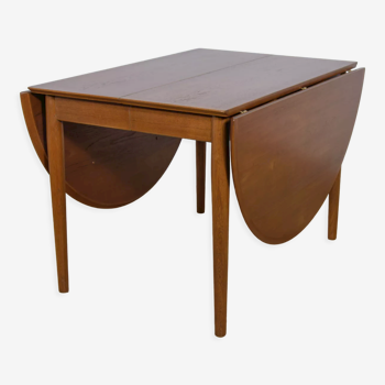 Table à manger extensible en teck, années 1960