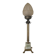 Large Art Deco column lamp metal Onyx frost glass