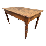 Walnut Farmhouse Table with 2 Drawers. 19's