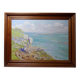 Grand paysage marine falaises huile sur panneau encadré Paul RUBEN (1882-1955)