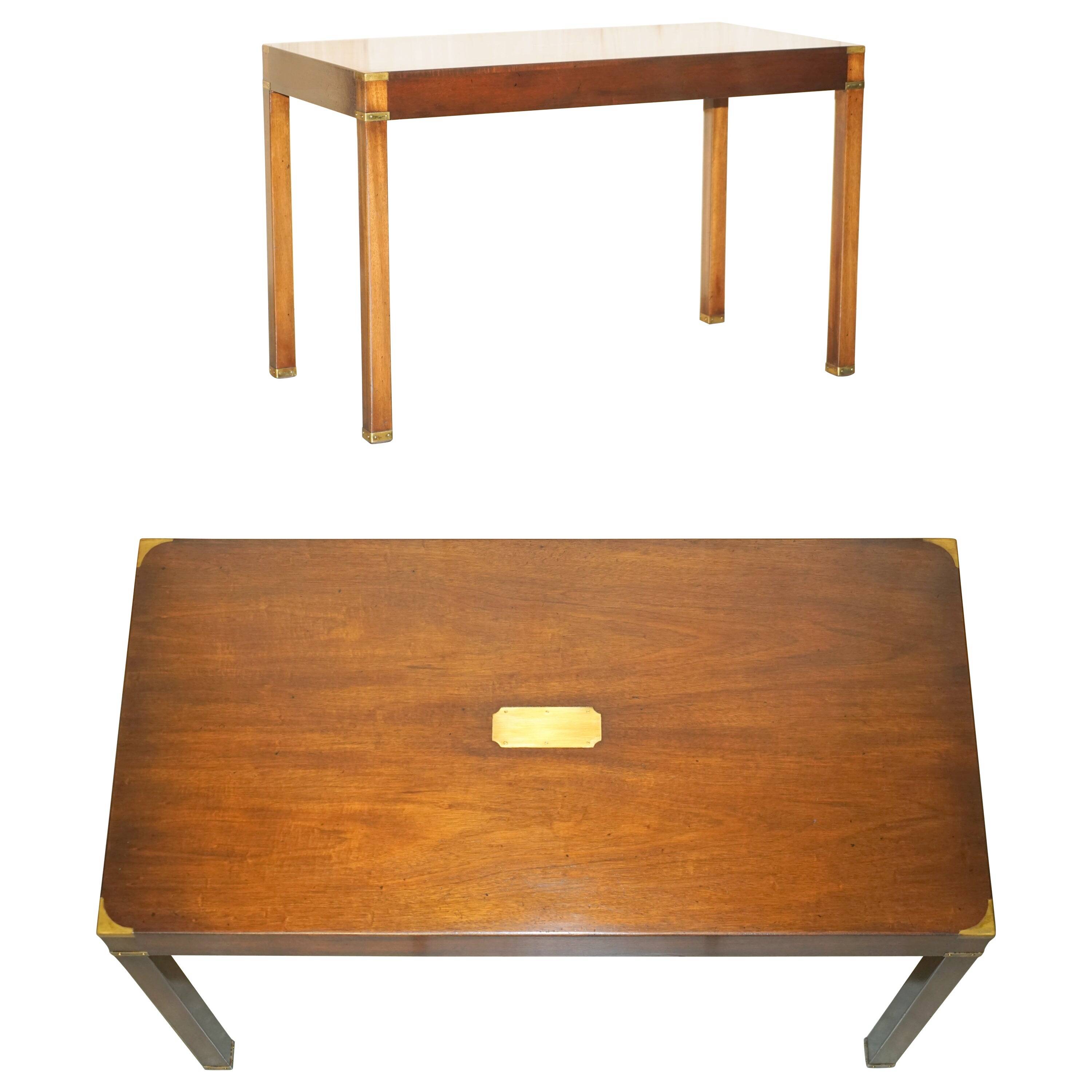 Bureau de campagne militaire Kennedy Harrods en bois dur