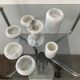 Series of 6 vintage candle holders in white marble 70s