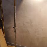 Lampadaire fer  martelé  1960  peint or patiné ,réglable 180cm a 150cm