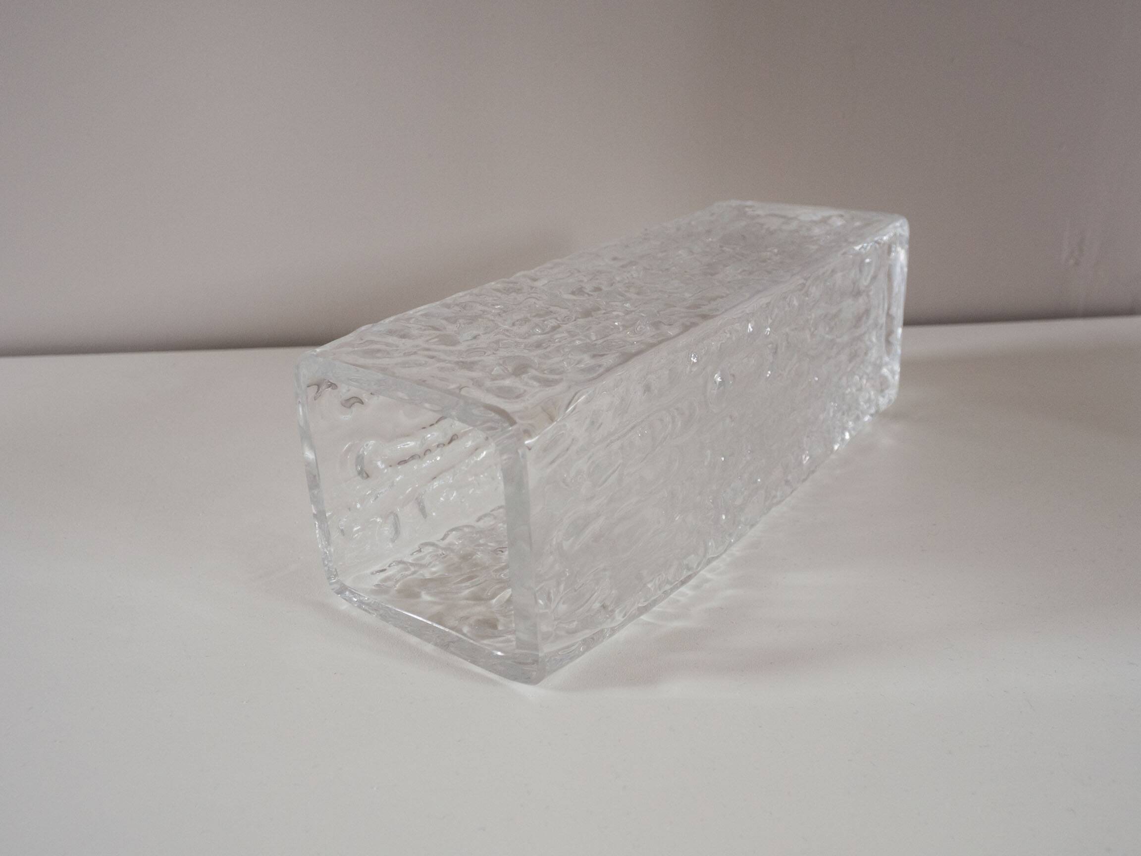 Vintage asymmetrical glass vase