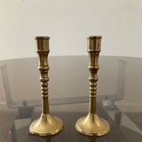 Pair of miniature bronze torches