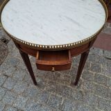 Mahogany hot water bottle table late XIX th