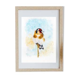 Fine art print of the watercolor "The Goldfinch"