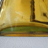 Vintage thick amber glazed glass carafe vase
