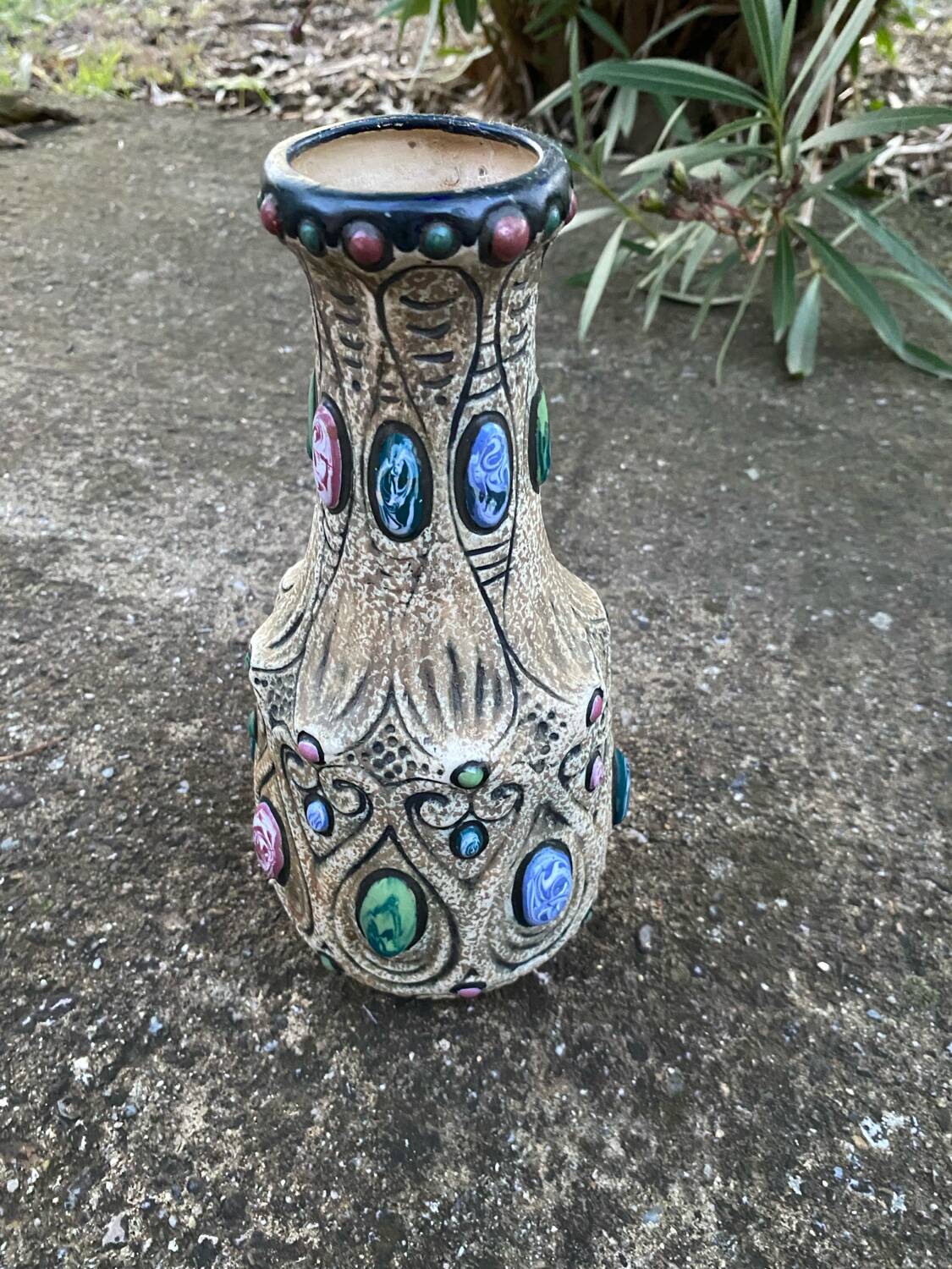 Vase 1920, style art. Déco 1920 céramique, émaillée.