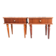 Pair of modernist bedside tables in wood, 1950s