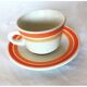 Vintage orange and red coffee set saint amand bahia coffee pot cups saucer