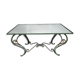 Neo-classical green laqué iron and gold mirror tray 1940