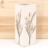 White ceramic herbarium vase by Raymonde Leduc, Vallauris, 1960s