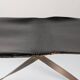 Folding Steel and Leather Stool, Denmark 1960s