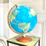 Luminous terrestrial globe world map