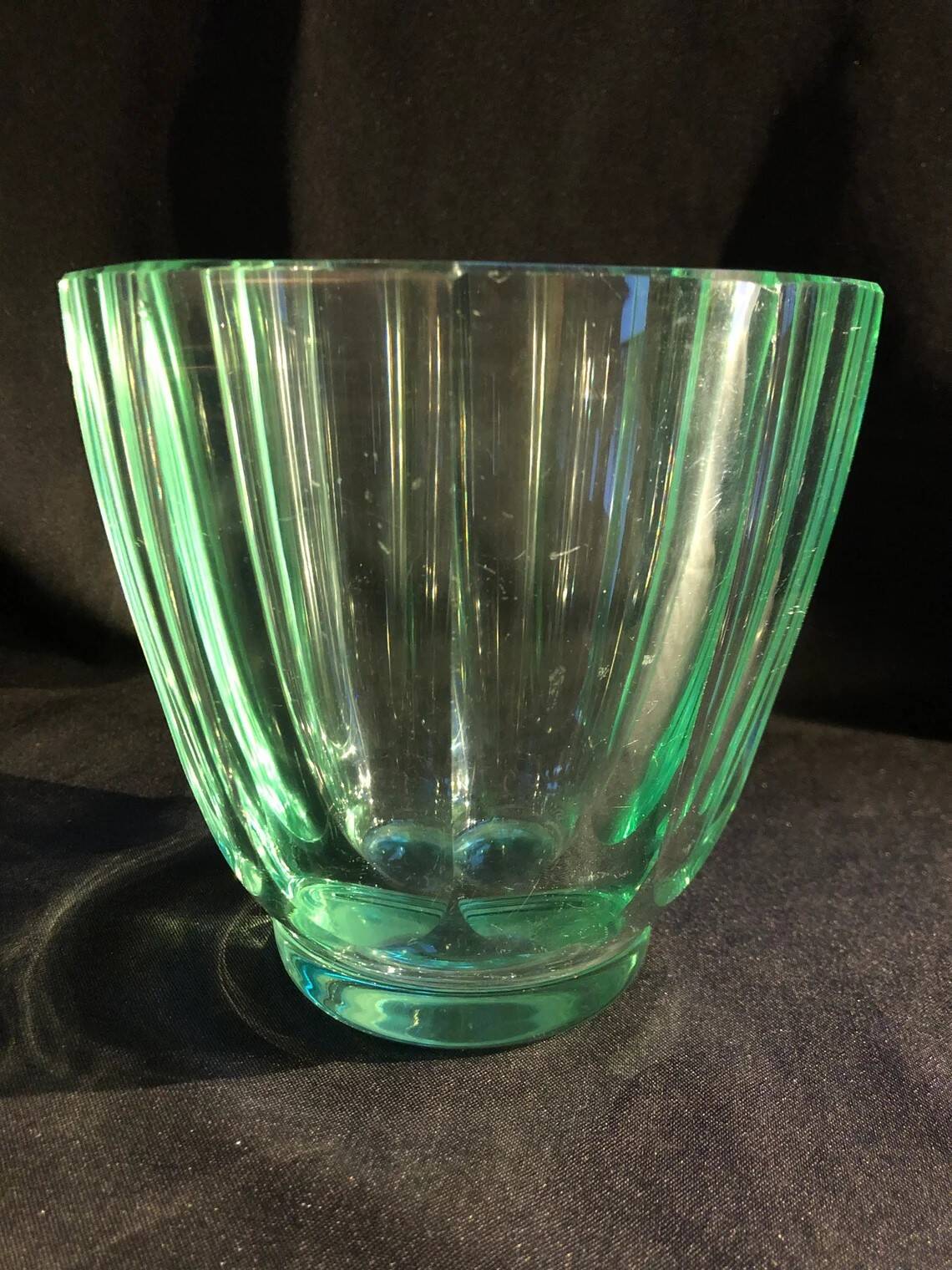 Glass-sided vase signed Daum Nancy 1950