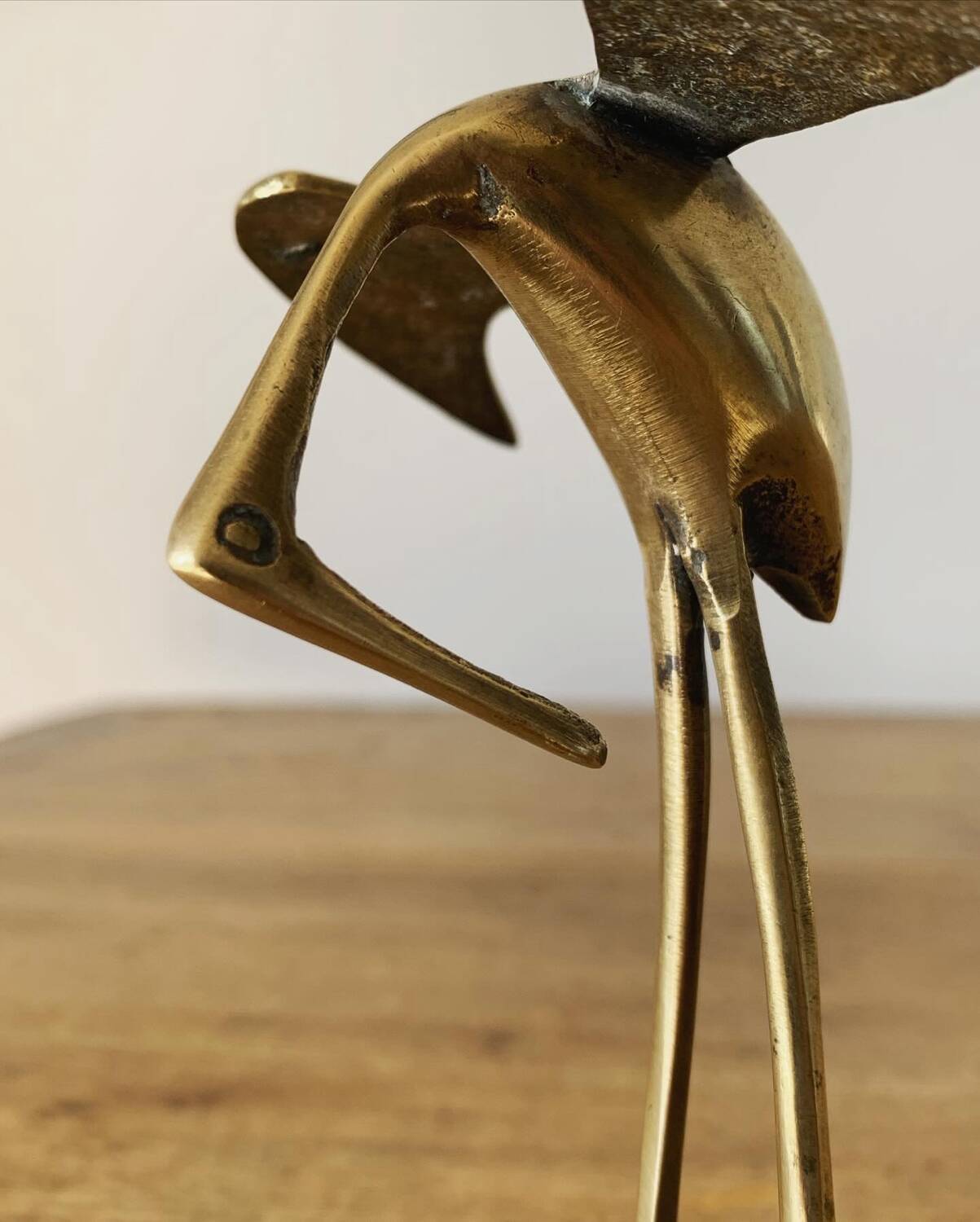 Vintage brass crane