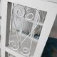 Vintage white cage for wood and metal decoration