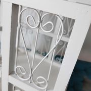 Vintage white cage for wood and metal decoration