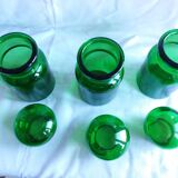 Apothecary bottles green glass jar