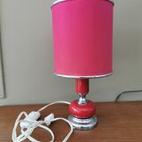Vintage 70s chrome and red lamp