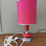1970s vintage chrome and red lamp
