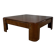 Square modernist coffee table in stained beech veneer, 1970s/80s.