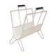 Mid-century white metal magazine stand