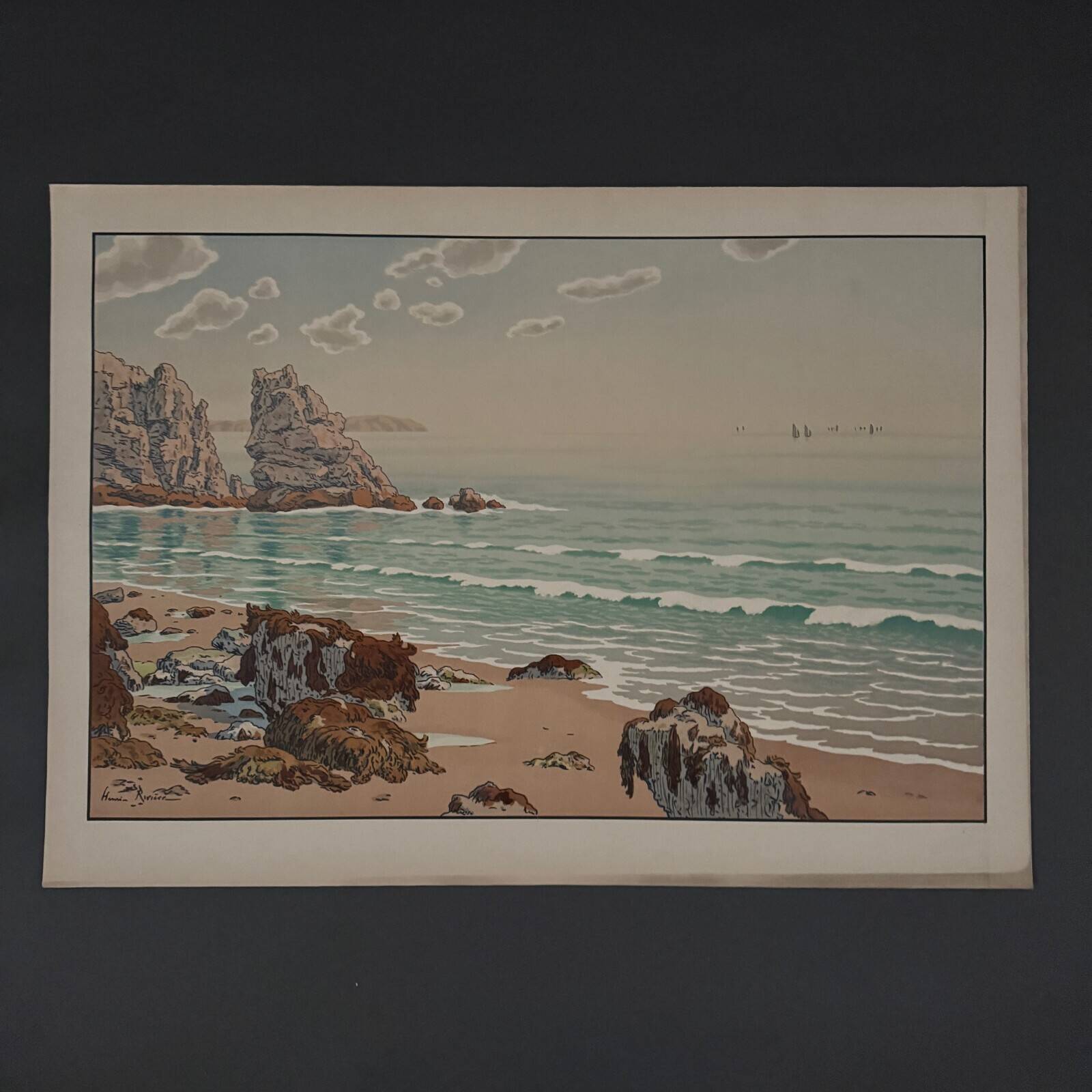 Lithograph by Henri Rivière Aspects of Nature - The Sea