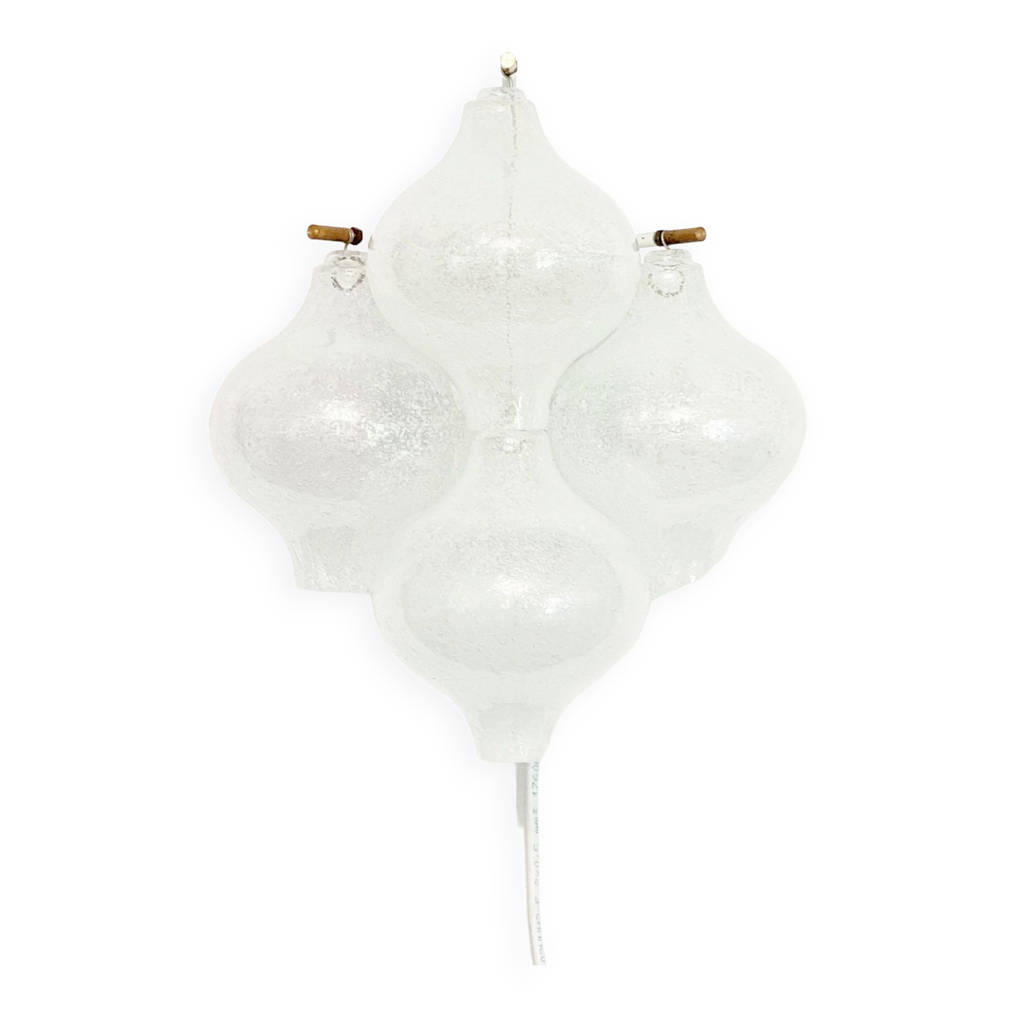 Bubble Glass ‘Tulipan’ Wall Light/Sconce by J.T. Kalmar, Austria, 1960s/1970s
